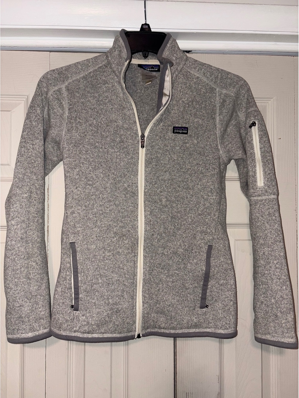 Patagonia Better Sweater Jacket Womens Small Birch White Gray Full Zip Fleece